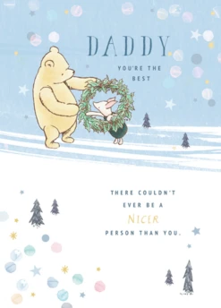 Pod Personalised Cute Daddy Disney Winnie The Pooh Christmas Card