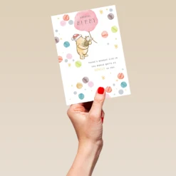 Pod Personalised Cute For Mummy Disney Winnie The Pooh Christmas Card -Pod Shop F3005566 hand L