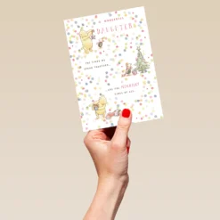 Pod Personalised For Daughter Disney Winnie The Pooh Christmas Card -Pod Shop F3005567 hand L