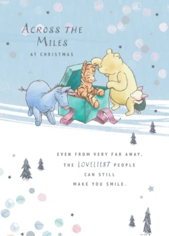 Pod Personalised Across The Miles Disney Winnie The Pooh Christmas Card