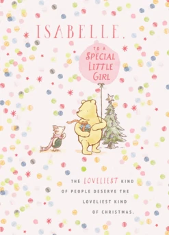 Pod Personalised Disney Winnie The Pooh Christmas Card For A Special Little Girl