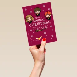 Pod Personalised Harry Potter™ Friendship Kids Christmas Card -Pod Shop F3005577 hand L