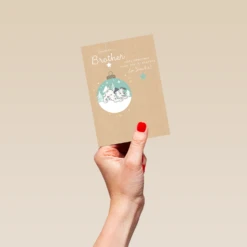 Pod Personalised Cute Brother Disney 101 Dalmatians Christmas Card -Pod Shop F3005579 hand S