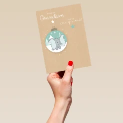 Pod Personalised Grandson Disney Dumbo Christmas Card -Pod Shop F3005581 hand L