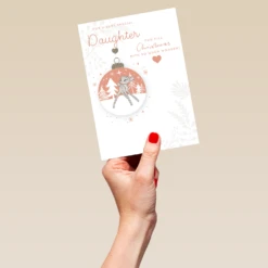 Pod Personalised For Daughter Disney Bambi Christmas Card -Pod Shop F3005582 hand L