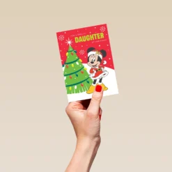 Pod Personalised Daughter Disney Minnie Mouse Christmas Card -Pod Shop F3005587 hand S