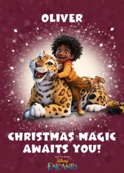 Pod Personalised Disney Encanto Antonio & Leopard Christmas Card