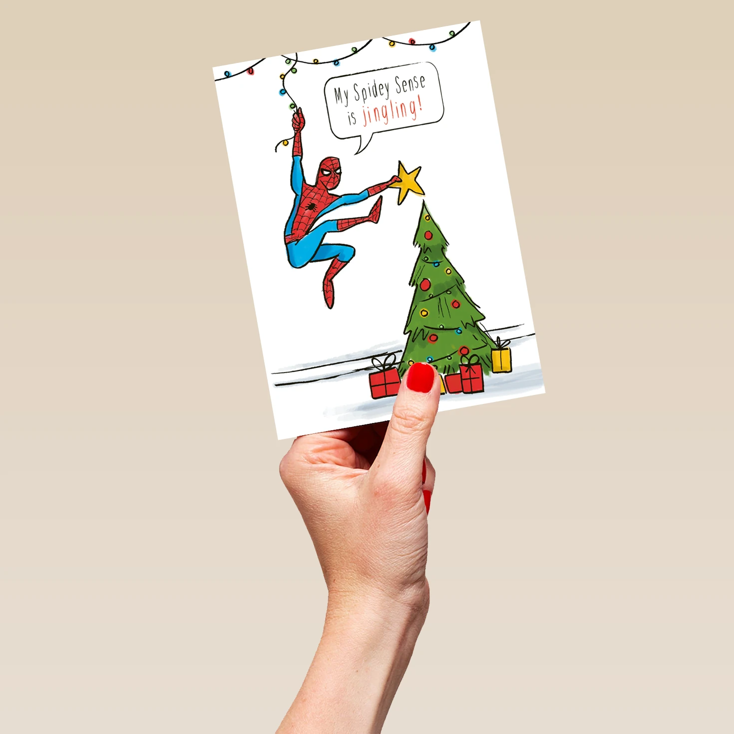 Pod Personalised Funny MARVEL Spider-Man Spidey-Sense Christmas Card 5 Pod Personalised Funny MARVEL Spider-Man Spidey-Sense Christmas Card - Image 5
