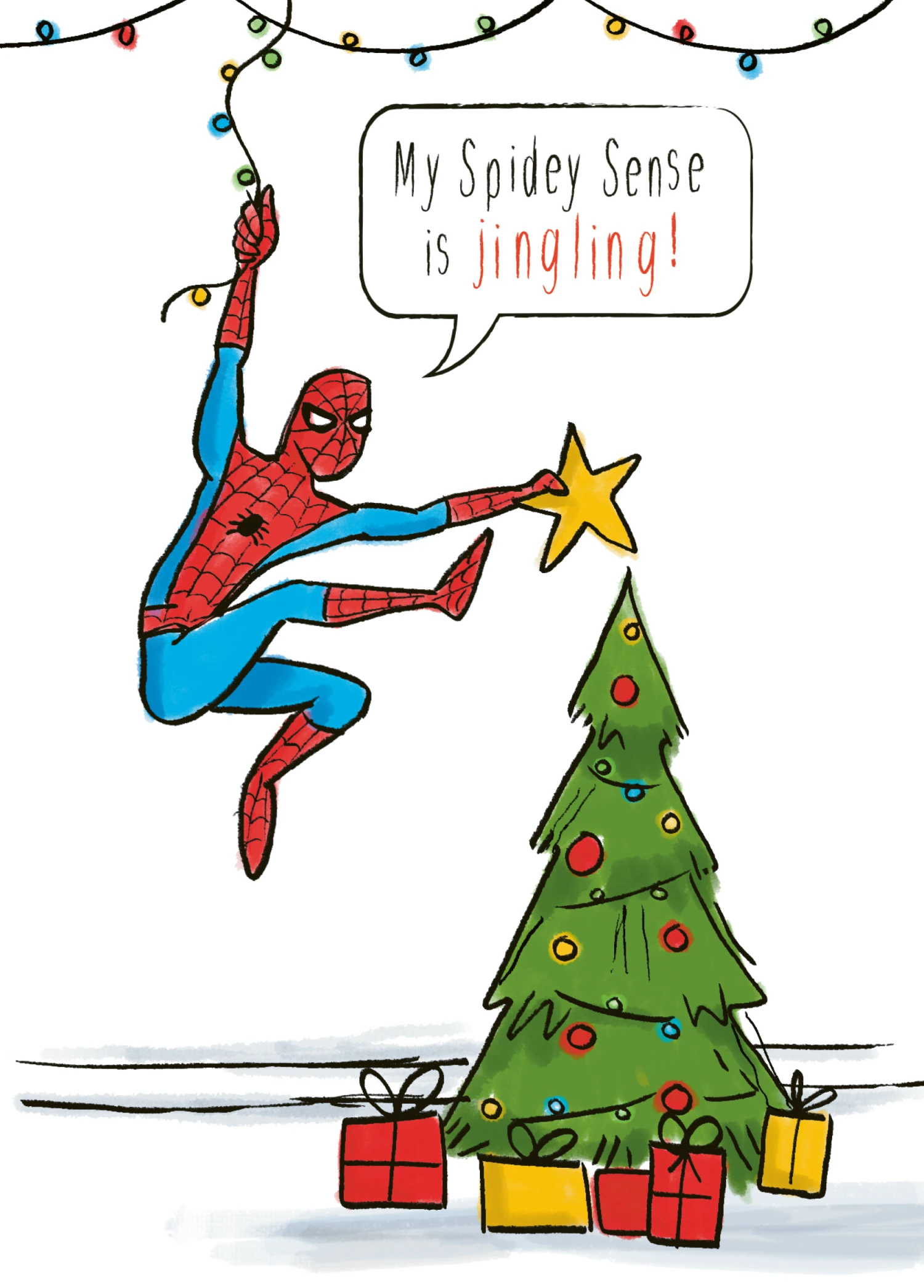 Pod Personalised Funny MARVEL Spider-Man Spidey-Sense Christmas Card 1 Pod Personalised Funny MARVEL Spider-Man Spidey-Sense Christmas Card