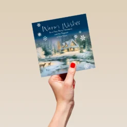 Pod Personalised Thomas Kinkade Winter River Christmas Card -Pod Shop F3005600 hand L