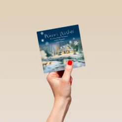 Pod Personalised Thomas Kinkade Winter River Christmas Card -Pod Shop F3005600 hand S