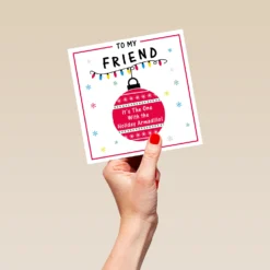 Pod Personalised Funny Friends™️ Holiday Armadillo Christmas Card -Pod Shop F3005607 hand L