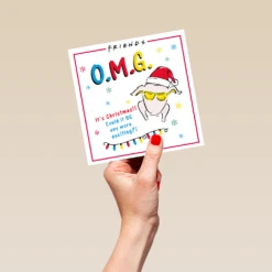 Pod Personalised Funny Friends™️ O M G Turkey Christmas Card -Pod Shop F3005608 hand L