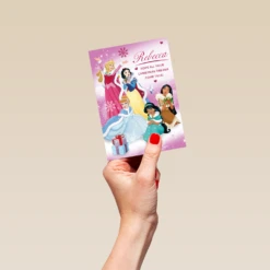 Pod Personalised Disney Princesses Snowflake Christmas Card -Pod Shop F3005610 hand S