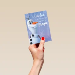Pod Personalised Kids Disney Frozen Olaf Christmas Card -Pod Shop F3005618 hand S