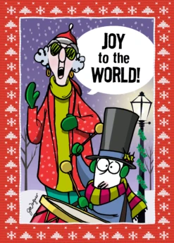 Pod Personalised Funny Christmas Shoebox Maxine Joy To The World Card