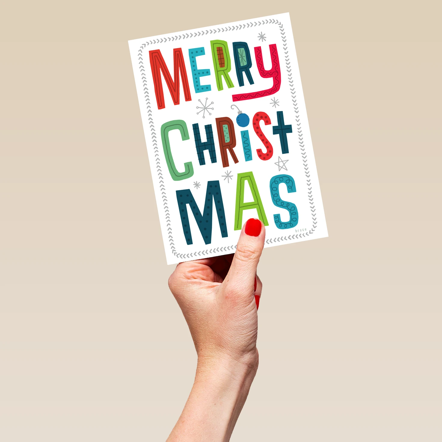 Pod Personalised Modern Christmas Shoebox Colourful Text Card 5 Pod Personalised Modern Christmas Shoebox Colourful Text Card - Image 5