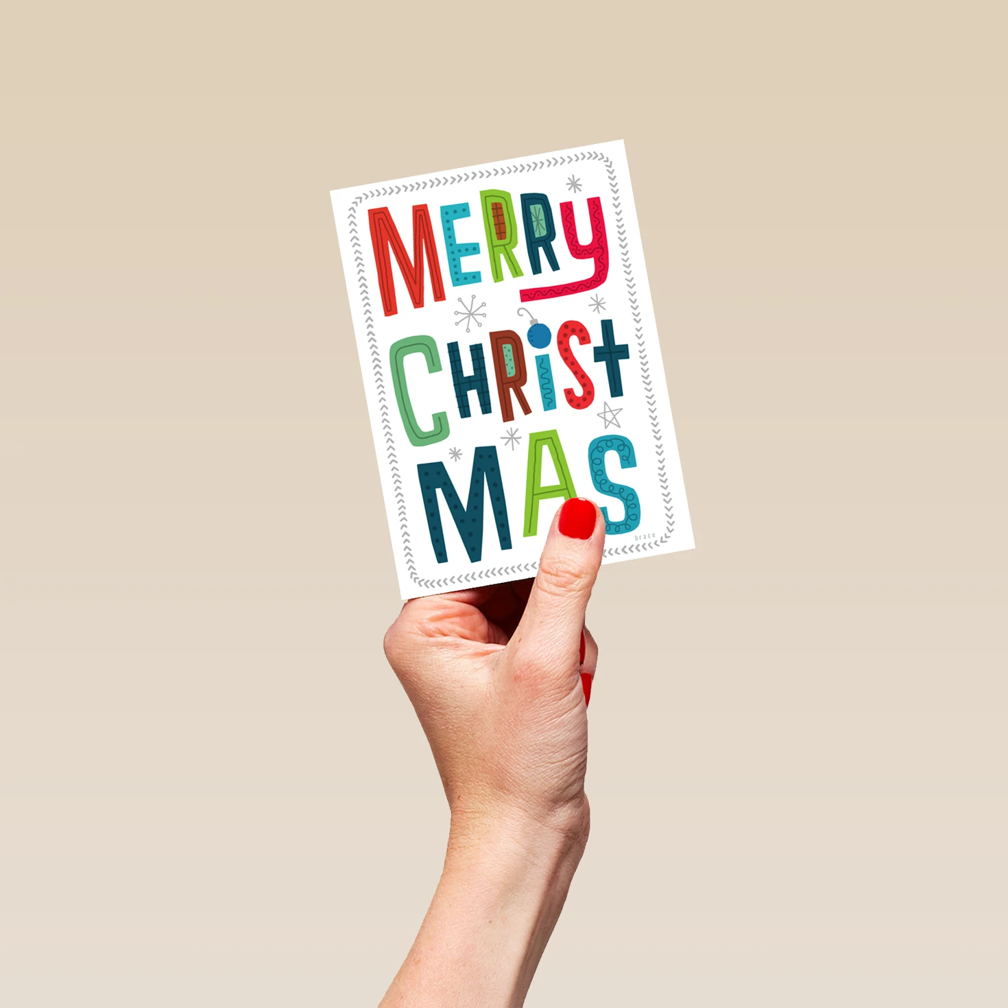 Pod Personalised Modern Christmas Shoebox Colourful Text Card 4 Pod Personalised Modern Christmas Shoebox Colourful Text Card - Image 4