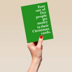 Pod Personalised Funny Christmas Shoebox Text-Based Money Card -Pod Shop F3005642 hand L