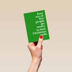 Pod Personalised Funny Christmas Shoebox Text-Based Money Card -Pod Shop F3005642 hand S