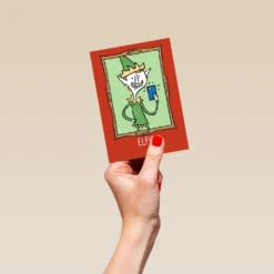 Pod Personalised Funny Christmas Shoebox Cartoon Elfie Card -Pod Shop F3005644 hand S