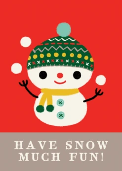 Pod Personalised Kids Christmas Editable Cute Snowman Card