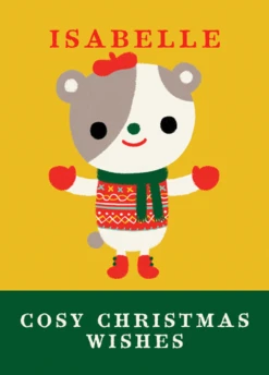 Pod Personalised Kids Editable Cute Bear Christmas Jumper Card