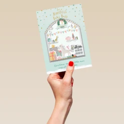 Pod Personalised Cute Baby Boy's 1st Christmas Nursery Toys Card -Pod Shop F3005657 hand L