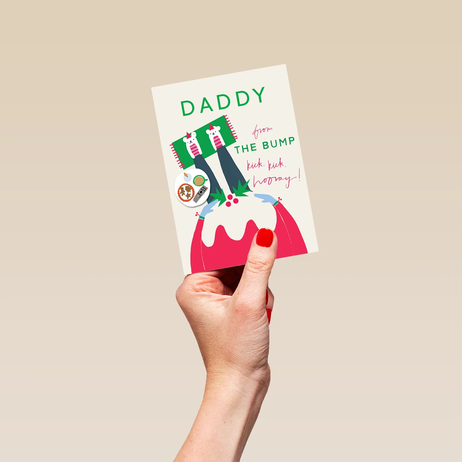 Pod Personalised Modern Christmas From The Bump Editable Pudding Card 4 Pod Personalised Modern Christmas From The Bump Editable Pudding Card - Image 4