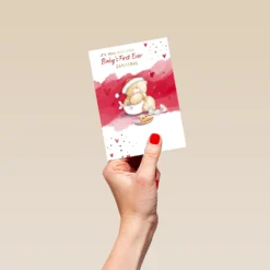 Pod Personalised Cute Babys 1st Christmas Forever Friends Card -Pod Shop F3005660 hand S