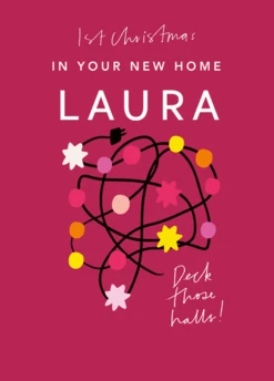 Pod Personalised Modern 1st Christmas New Home Editable Card