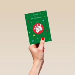 Pod Personalised Modern Christmas Dad From Fur Baby Editable Pet Card -Pod Shop F3005672 hand S