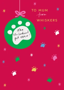 Pod Personalised Modern Christmas Mum From Fur Baby Editable Pet Card