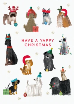 Pod Personalised Classic Christmas Pet Editable Yappy Xmas Dogs Card