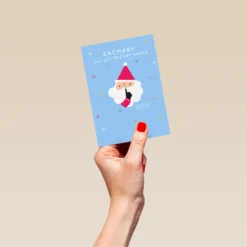 Pod Personalised Kids Fun Secret Santa Ssshhh Christmas Card -Pod Shop F3005678 hand S