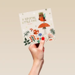 Pod Personalised Special Little One Cute Woodland Scene Christmas Card -Pod Shop F3005680 hand L