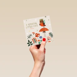 Pod Personalised Special Little One Cute Woodland Scene Christmas Card -Pod Shop F3005680 hand S