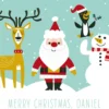 Pod Personalised Kids Christmas Editable Santa Snowman Reindeer Card