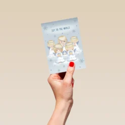 Pod Personalised Religious Christmas Cute Angels Choir Card -Pod Shop F3005699 hand S