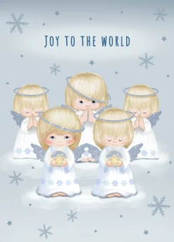 Pod Personalised Religious Christmas Cute Angels Choir Card
