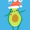 Pod Personalised Modern Christmas Quirky Avocado Santa Hat Card