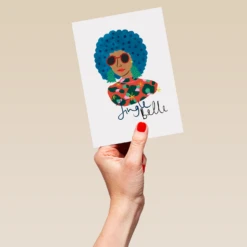 Pod Personalised Modern Christmas Funky Jingle Belle Card For Her -Pod Shop F3005712 hand L