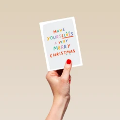 Pod Personalised Modern Colourful Text-Based Have Yourselves Christmas Card 8 Pod Personalised Modern Colourful Text-Based Have Yourselves Christmas Card -Pod Shop F3005716 hand S