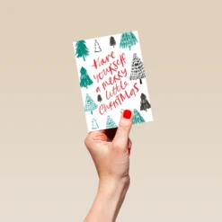 Pod Personalised Modern Have Yourself A Merry Christmas Trees Card 8 Pod Personalised Modern Have Yourself A Merry Christmas Trees Card -Pod Shop F3005719 hand S