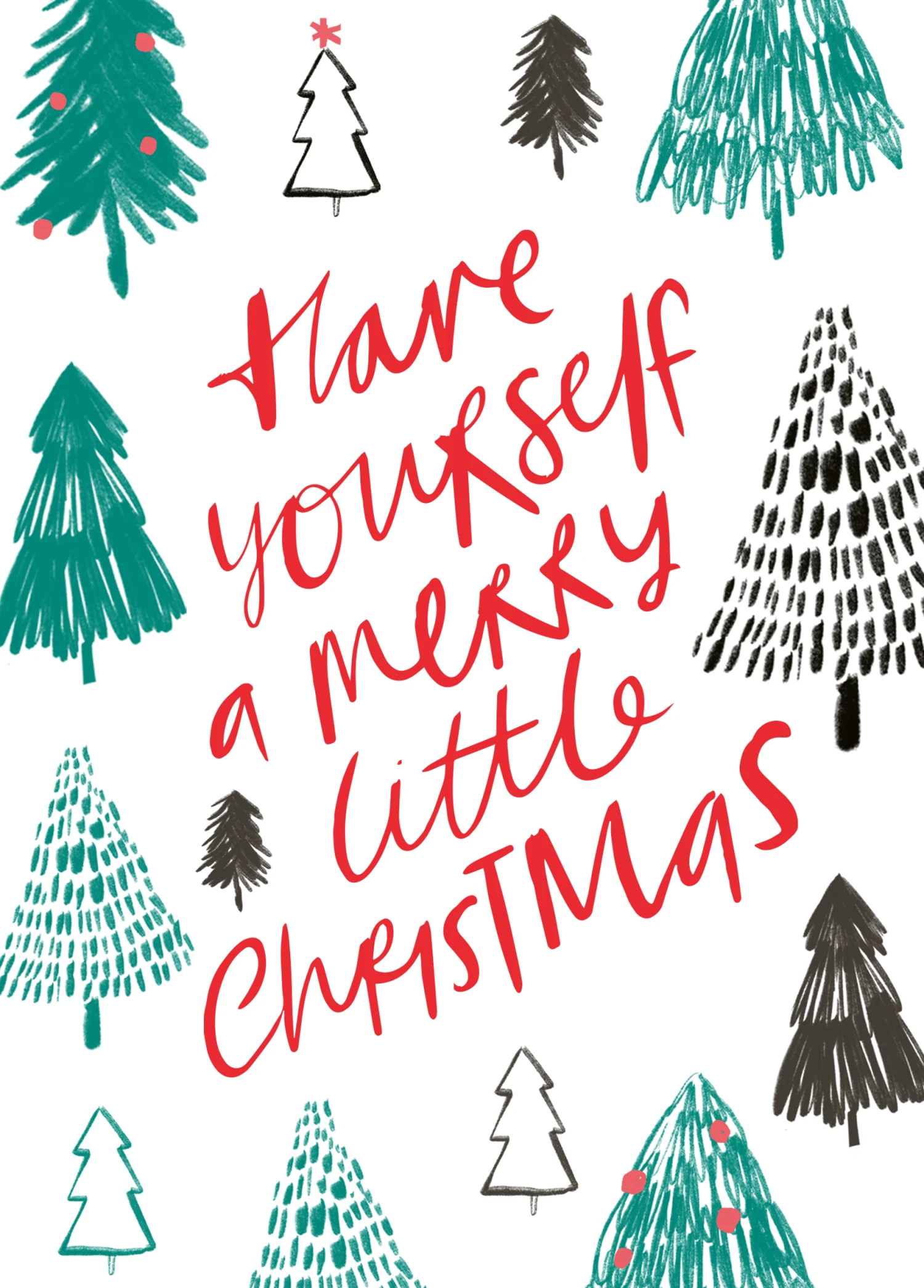 Pod Personalised Modern Have Yourself A Merry Christmas Trees Card 1 Pod Personalised Modern Have Yourself A Merry Christmas Trees Card