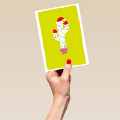 Pod Personalised Fun Cactus Christmas Card -Pod Shop F3005720 hand L