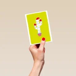 Pod Personalised Fun Cactus Christmas Card -Pod Shop F3005720 hand S