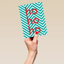 Pod Personalised Modern Christmas Chevron Pattern Ho Ho Ho Card 9 Pod Personalised Modern Christmas Chevron Pattern Ho Ho Ho Card -Pod Shop F3005721 hand L