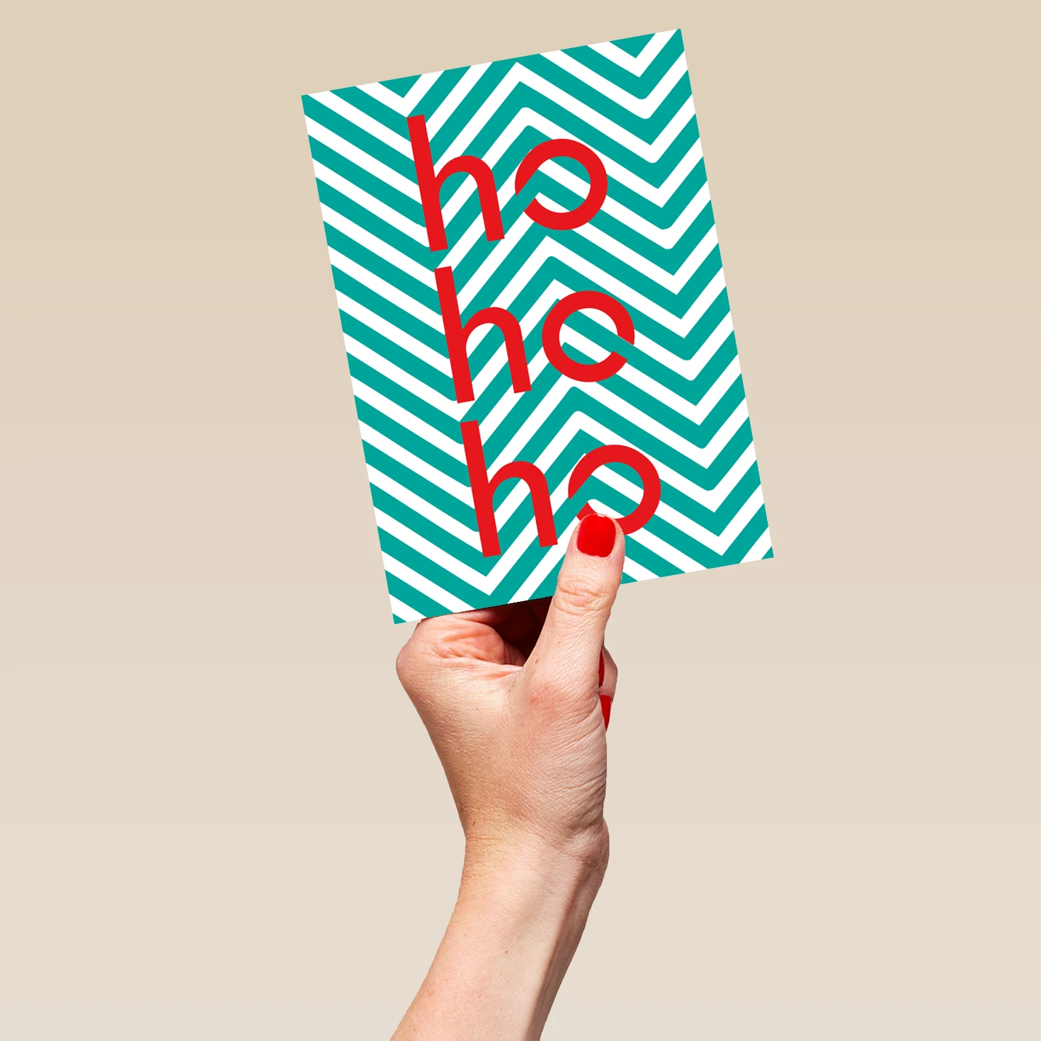 Pod Personalised Modern Christmas Chevron Pattern Ho Ho Ho Card 5 Pod Personalised Modern Christmas Chevron Pattern Ho Ho Ho Card - Image 5