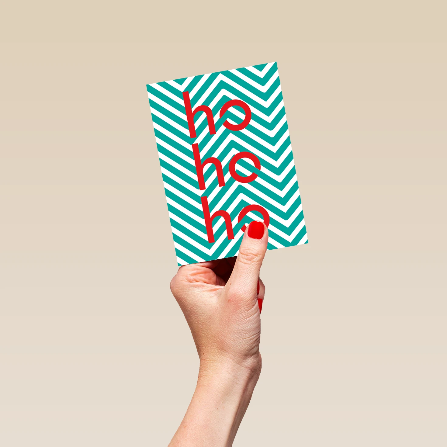 Pod Personalised Modern Christmas Chevron Pattern Ho Ho Ho Card 4 Pod Personalised Modern Christmas Chevron Pattern Ho Ho Ho Card - Image 4